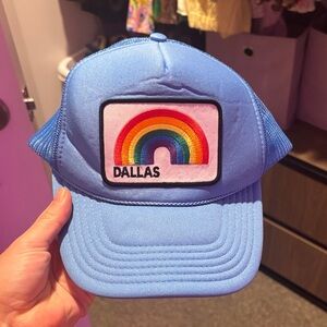 Dallas Blue Trucker Hat with Rainbow Patch